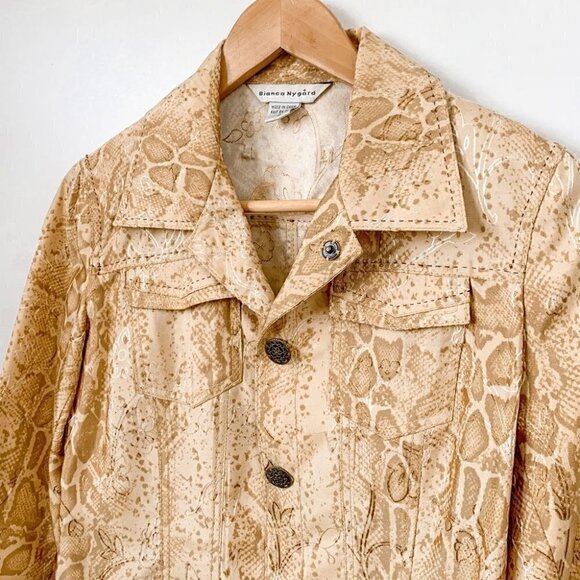 Bianca Nygard  Faux Snake Print Jacket Blazer - Picture 1 of 16